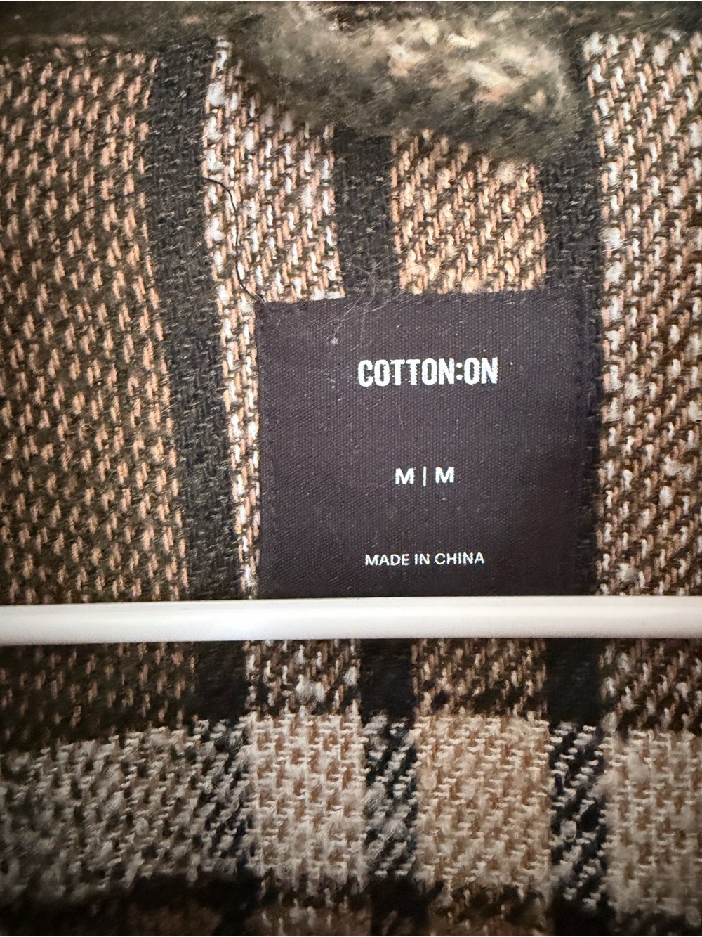Cotton On Brown & Black Plaid Button-Up Shirt Jacket - Picture 3 of 3